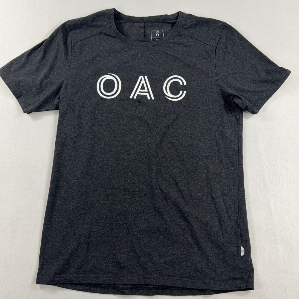 On Running On-T OAC Graphic Short Sleeve Training Shirt Dark Gray Mens XL‎